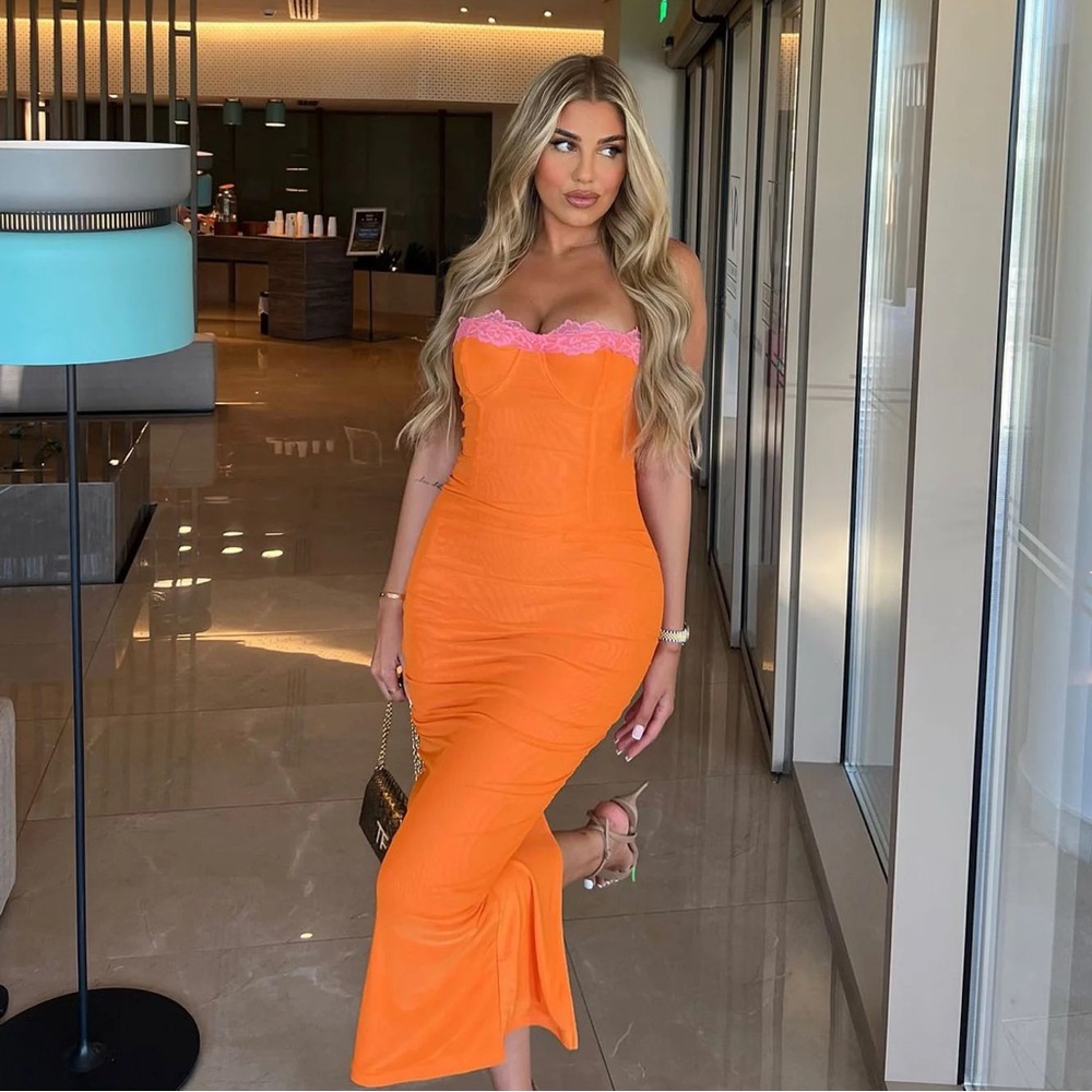 Fashion Nova Colette Mesh Maxi Dress